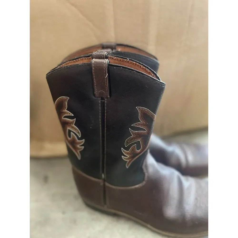 Austin Trading Co Youth Cowboy‎ Boots Brown Western Size Youth Boys 6